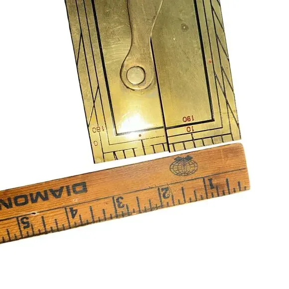 Antique Kelvin & Hughes 24 Brass Parallel Ruler Nautical Navigation Tool